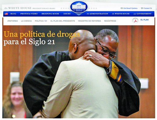 Web de Obama Drogas