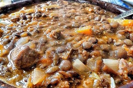 Rico Guiso de lentejas con carne