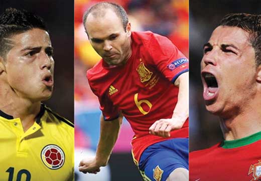 Colombia, Espana, Portugal
